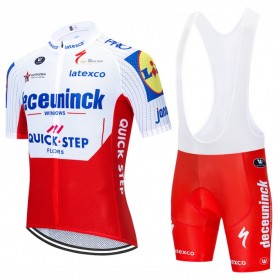 Set Fietsshirt + Korte Koersbroek 2020 Deceuninck-Quick-Step N003